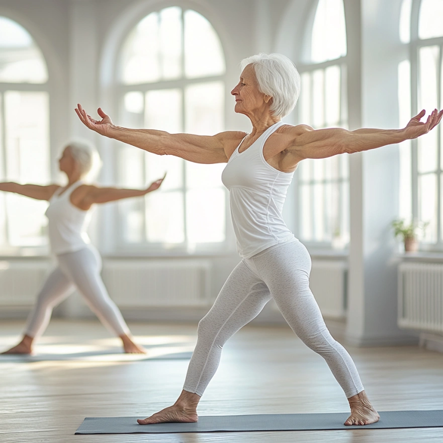 Практика асан в залі